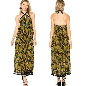 NEW RAGA Tropical Halter Maxi Dress